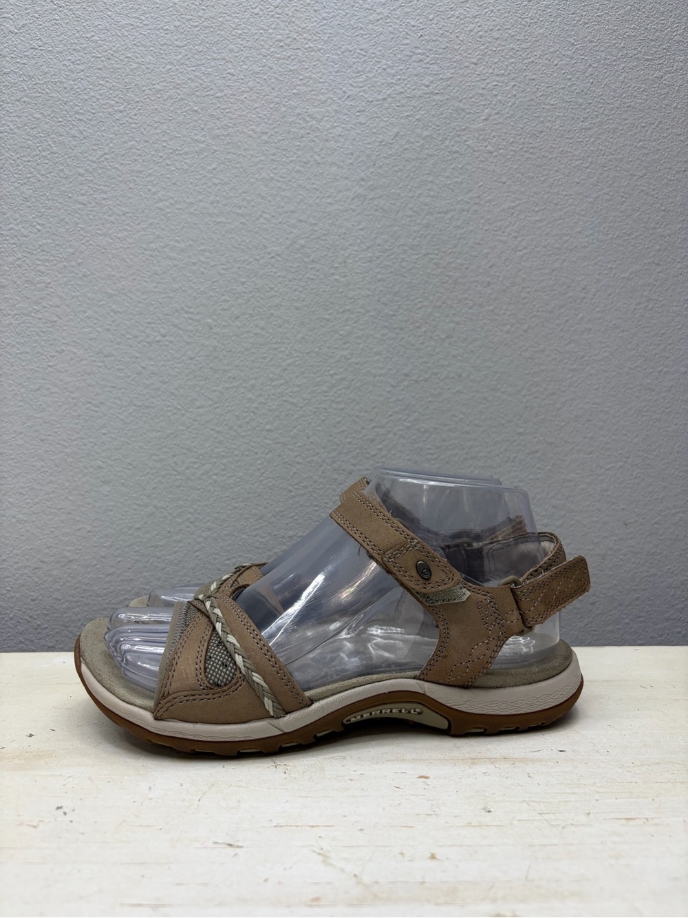 Merrell Brown Leather Violetta Q Form Walking Sandals Size 6